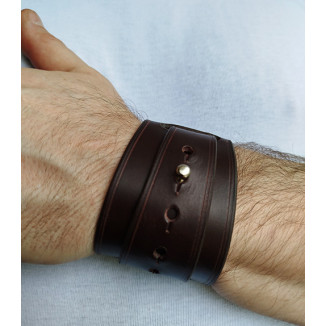 Bracelet en spirale moka